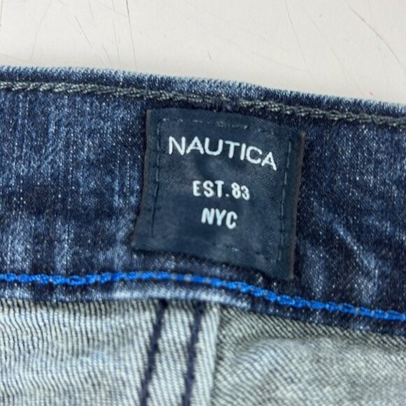 𝅺Men's Nautica Straight Fit Dark Wash Denim Jeans - Picture 3 of 11